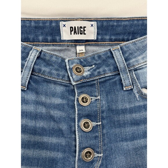 Paige Hoxton Crop Jeans Mid Rise Wash Denim Women's Blue Size 29 - Picture 3 of 6